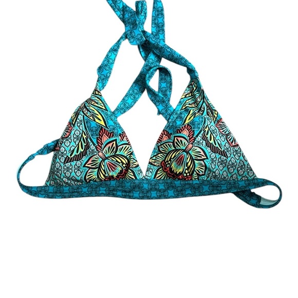 Prana Boho Floral Triangle Bikini Top XS - Picture 1 of 3
